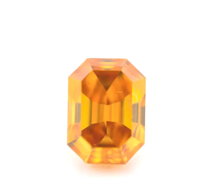 Zimi Diamond - 0.55ct Natural Loose Fancy Vivid Yellow Orange GIA Emerald SI1 - Image 7