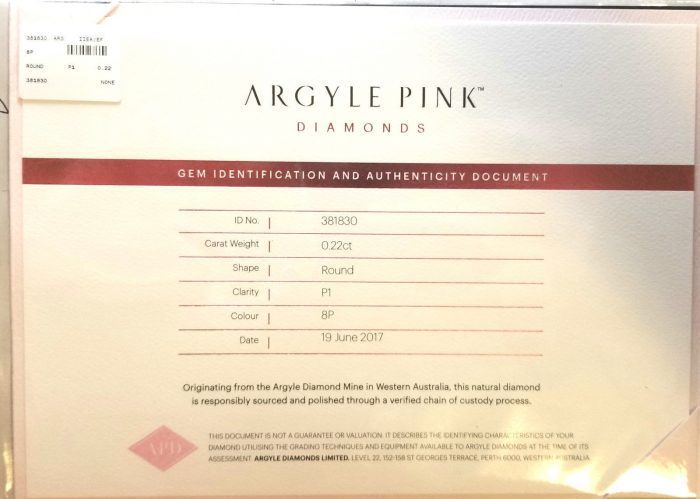 0.52ct Natural Fancy Pink Diamonds ARGYLE Engagement Ring GIA Round 18K Gold - Image 6