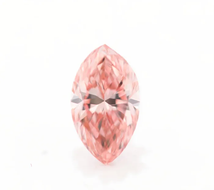 0.38ct fancy orangy pink marquise diamond