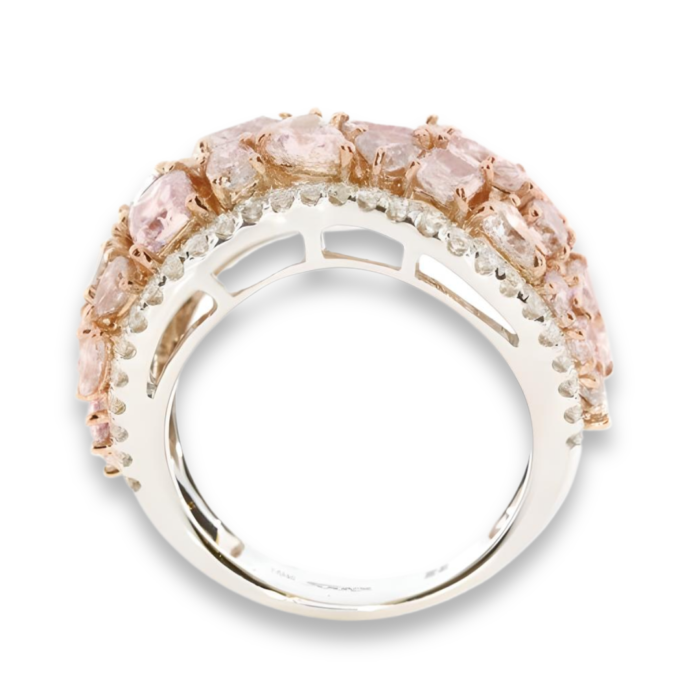 Real-453ct-Natural-Fancy-Pink-Diamonds-Engagement-Ring-18K-Solid-Gold-6G-Mix
