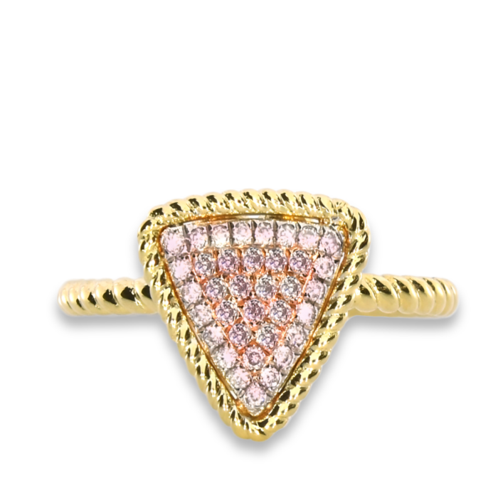 Real-018ct-Natural-Pink-Purple-Color-Diamond-Engagement-Ring-Triangl-18K-VS-SI