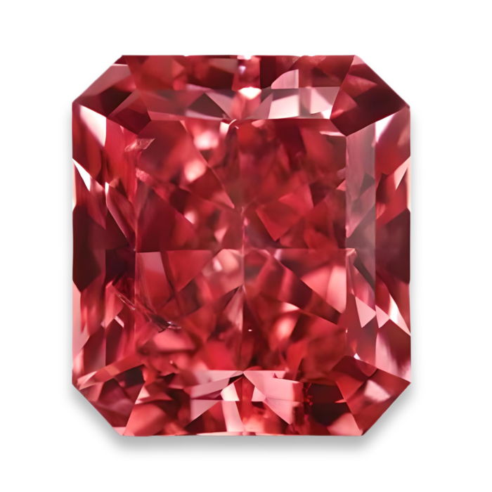 Fancy Red radiant diamond natural GIA