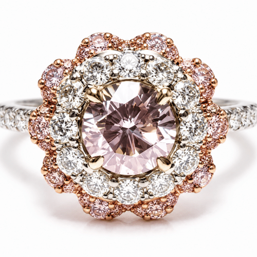 Pink diamond ring Round