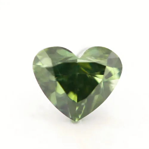 1.01ct cameleon green heart diamond