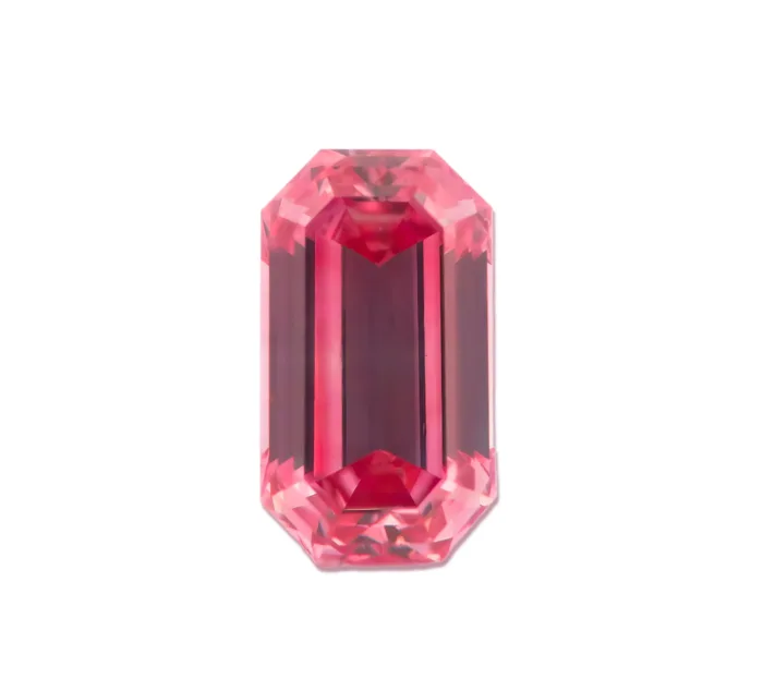 Argyle 4pp intense pink emerald cut diamond