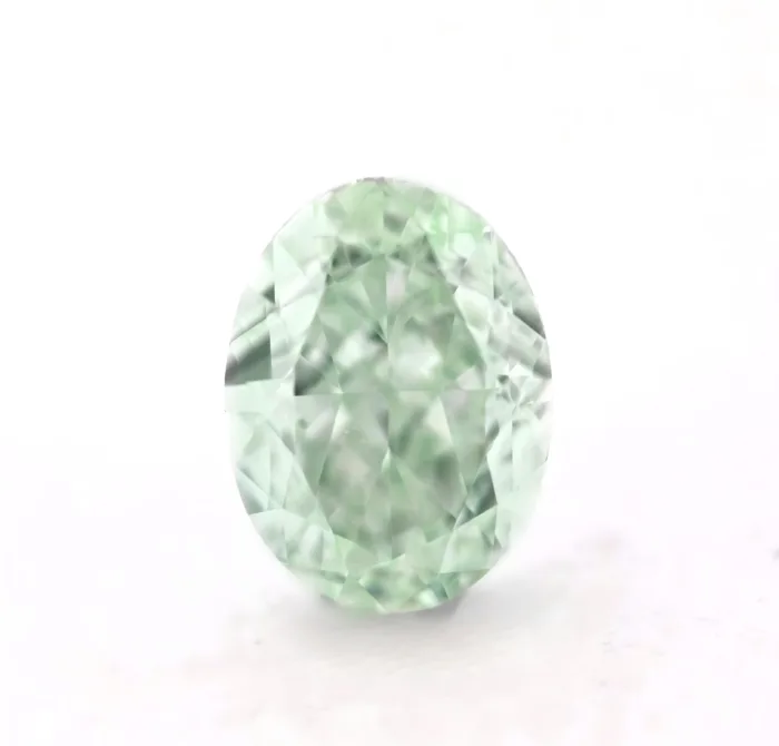 fancy light green diamond oval