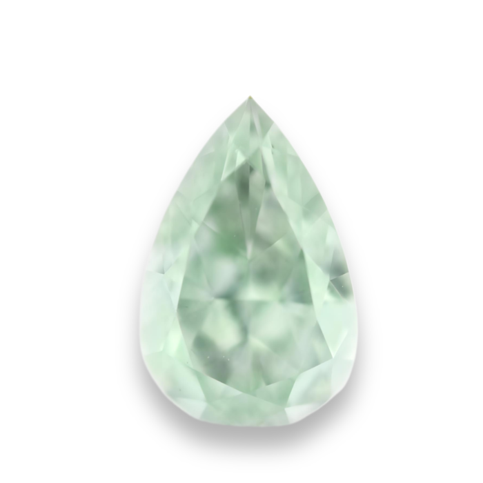 fancy light green diamond pear