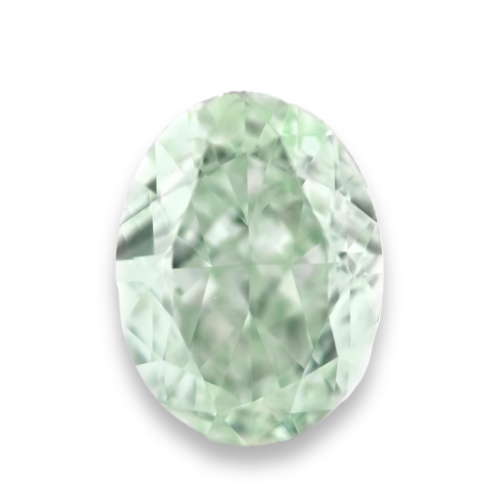 fancy light green diamond oval