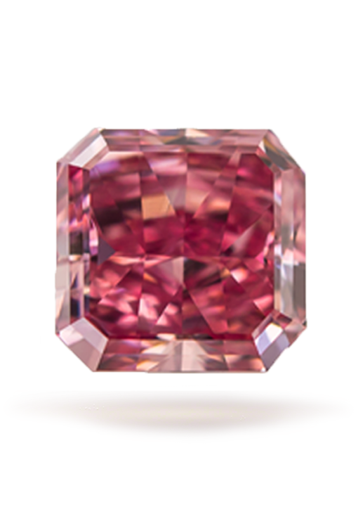 1 Carat Lab-Created Pink Moissanite Loose Diamond – Round Cut VVS1 D Color, Fancy Intensity