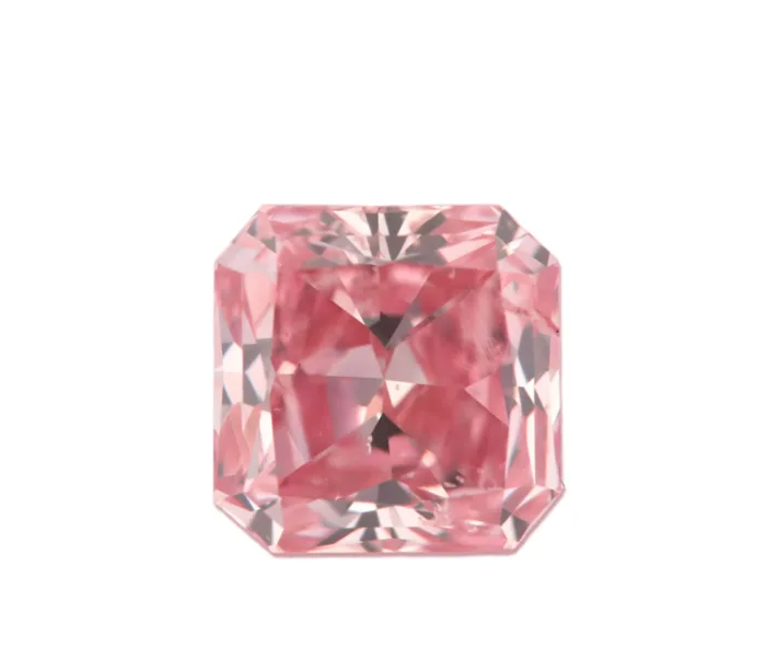 0.37ct radiant Argyle fancy intense pink diamond