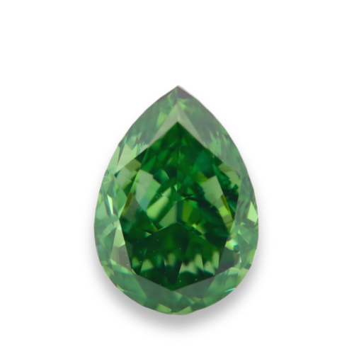 Fancy Vivid Green diamond Pear