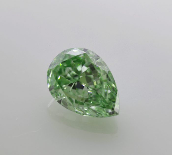 intense green diamond pear