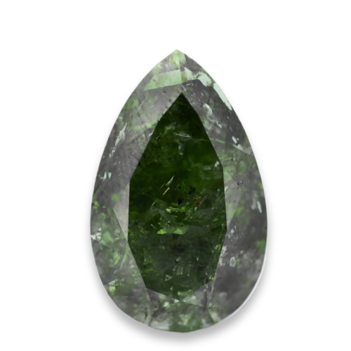 huge chameleon diamond fancy green pear 15ct