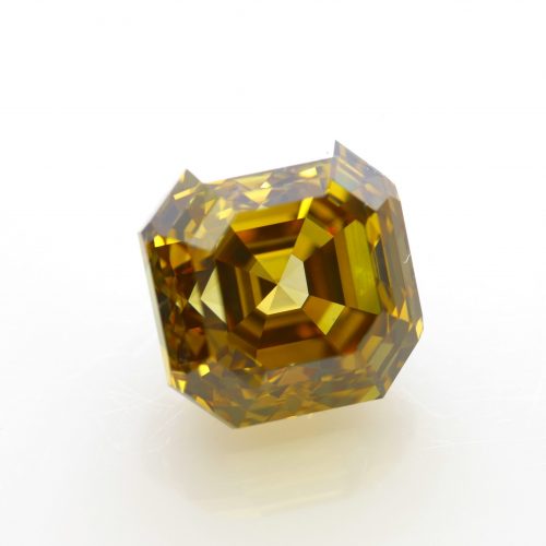 asscher cut yellow diamond