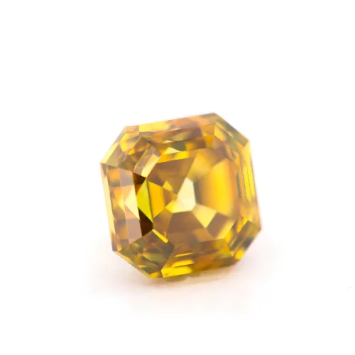 Yellow Diamond - 1.41ct Natural Loose Fancy Deep Yellow GIA VS1 Asscher Emerald