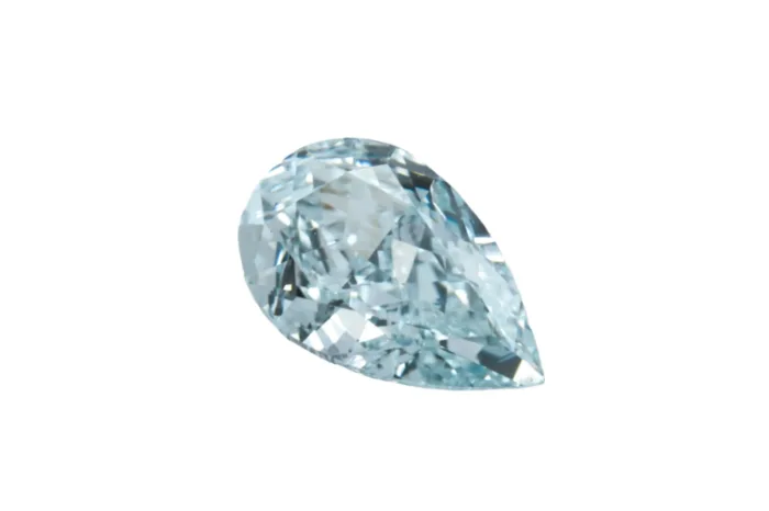 natural blue green diamond pear