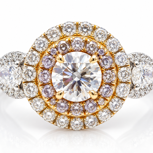 GIA 2.11ct Natural Argyle Fancy Faint Pink Diamond GIA Platinum Engagement Ring