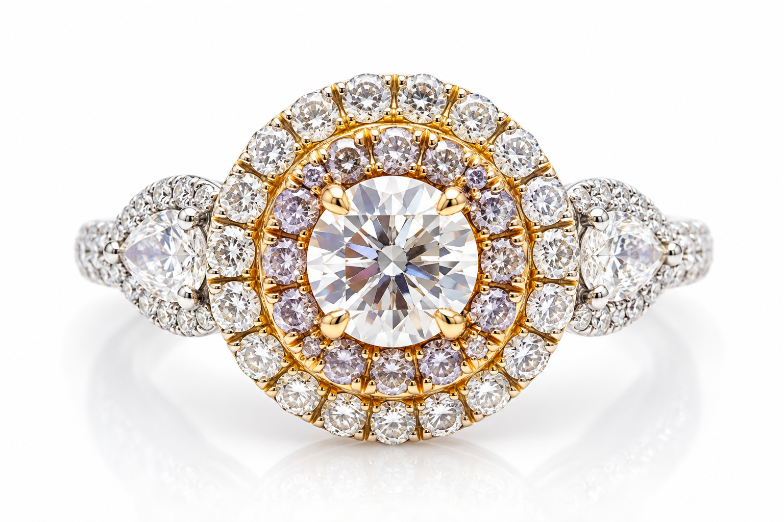 GIA 2.11ct Natural Argyle Fancy Faint Pink Diamond GIA Platinum Engagement Ring