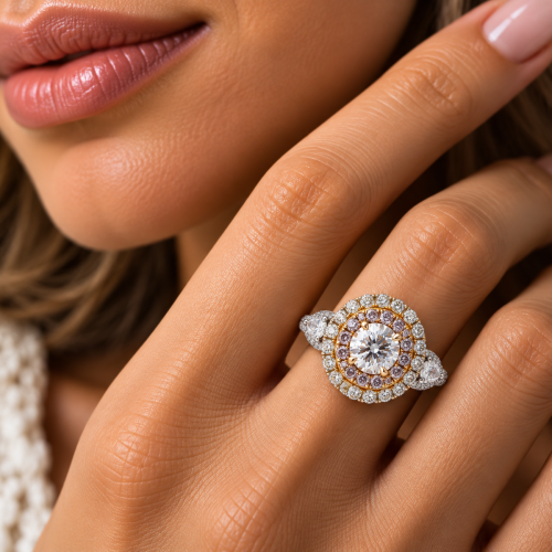 GIA 2.11ct Natural Argyle Fancy Faint Pink Diamond GIA Platinum Engagement Ring