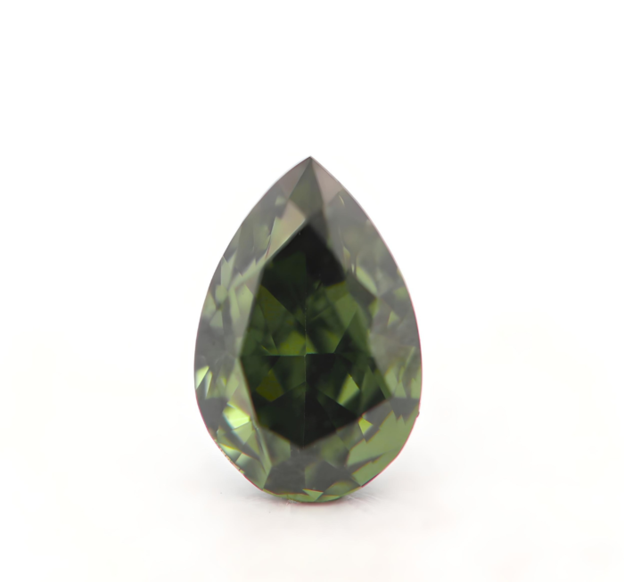 Chameleon Diamond 0.28ct Natural Loose Fancy Green Color Diamond GIA Pear - Image 5
