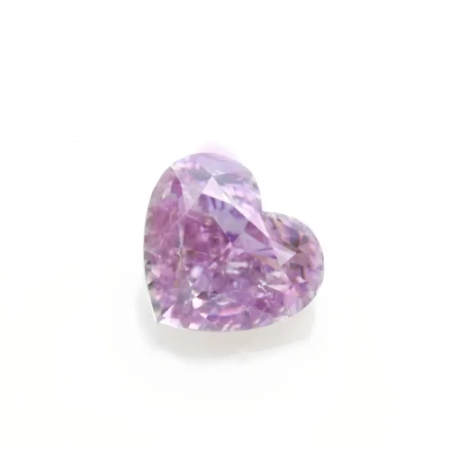 Heart fancy intense pink purple diamond