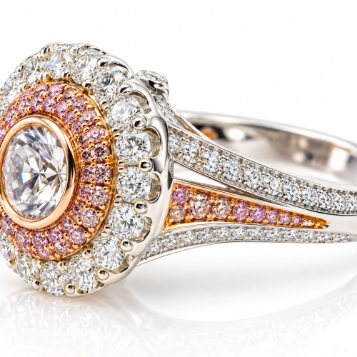 From Argyle Australia 2.05ct Natural Pink Diamond Engagement Ring 18K Gold Fancy Pink