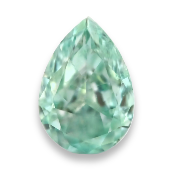 fancy green diamond pear shape