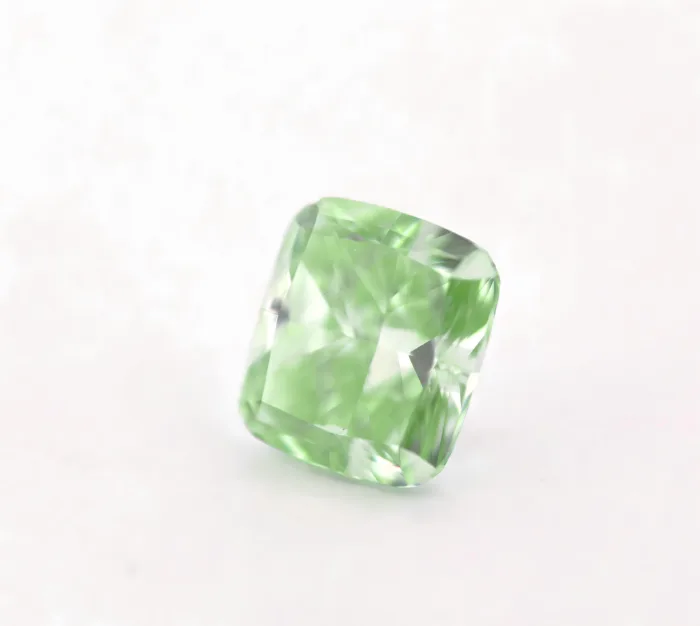 Green Diamond - 0.53ct Natural Loose Fancy Intense Green Color GIA VS2 Cushion - Image 9