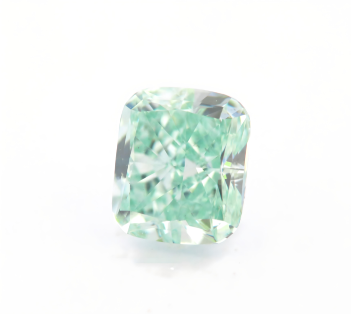 Green Diamond - 0.71ct Natural Loose Fancy Blue Green Color GIA SI1 Cushion - Image 3