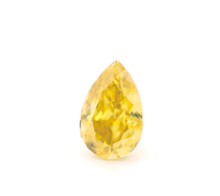 Vivid Yellow Diamond  - 1.01ct Natural Loose Fancy Deep Yellow  GIA Pear VVS2 - Image 4