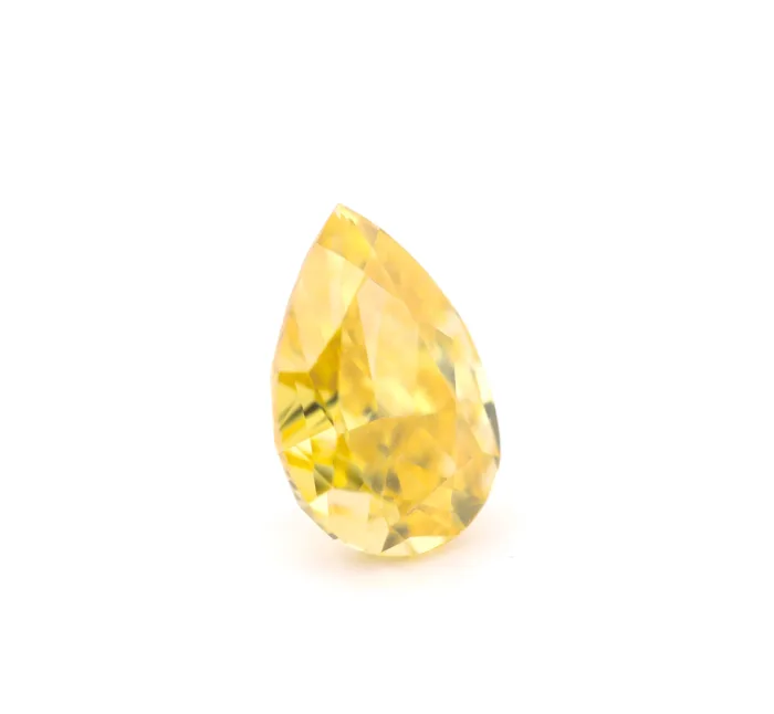 Vivid Yellow Diamond  - 1.01ct Natural Loose Fancy Deep Yellow  GIA Pear VVS2 - Image 3