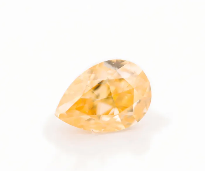 fancy intense orange diamond pear shape