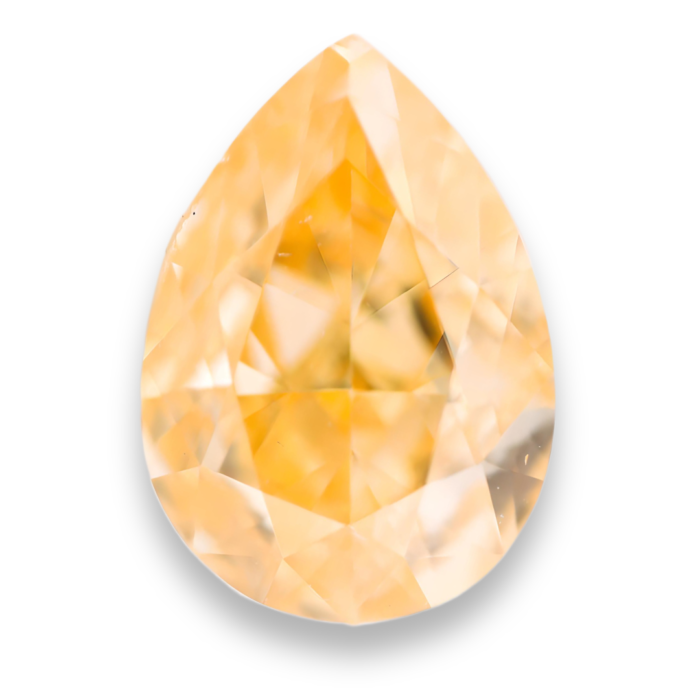 fancy intense orange diamond pear shape