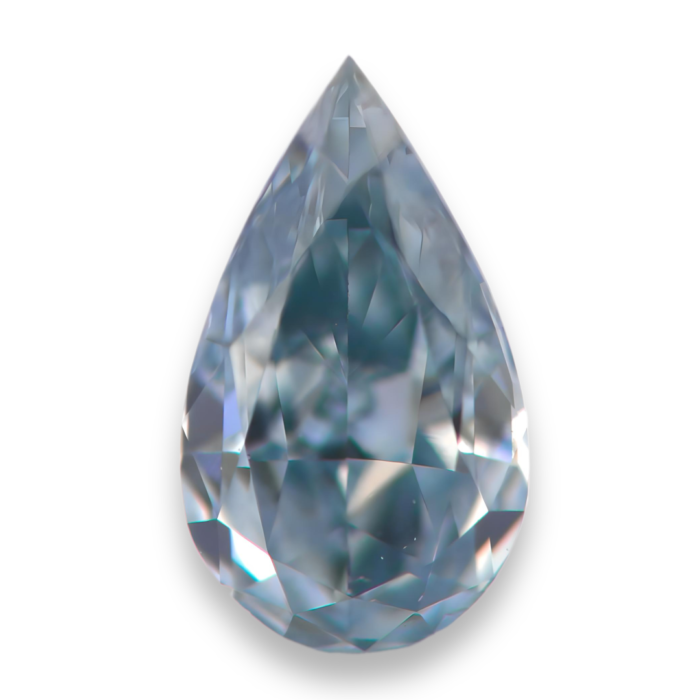 Fancy gray blue diamond pear