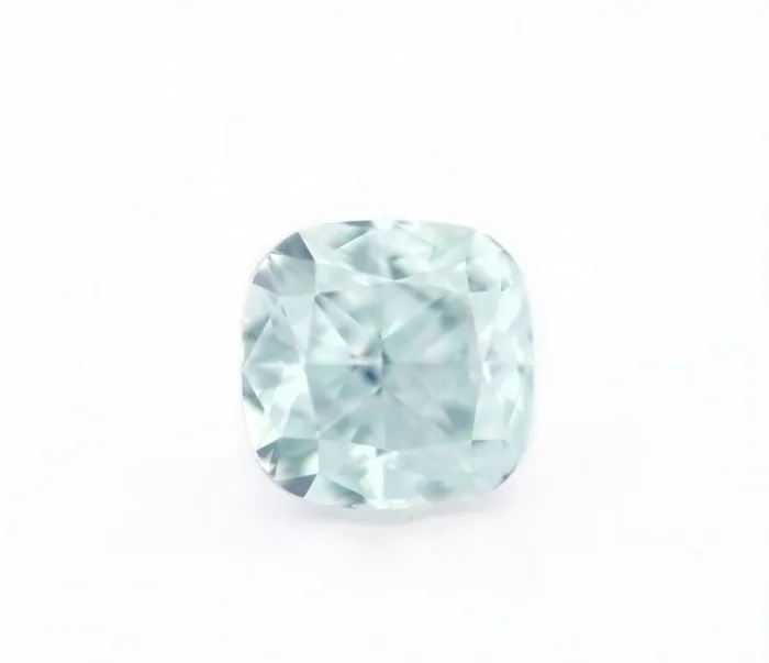 2.51ct light green diamond cushion