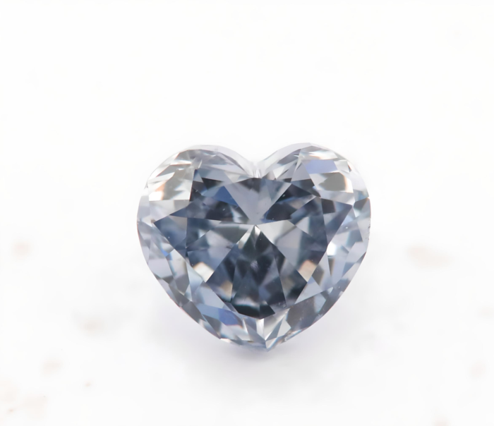 Blue Diamond - 0.10ct Natural Loose Fancy Light Gray Blue GIA Heart SI2 Deep - Image 7