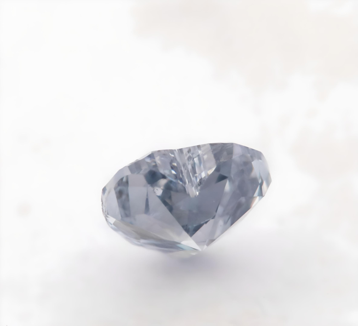Blue Diamond - 0.10ct Natural Loose Fancy Light Gray Blue GIA Heart SI2 Deep - Image 6