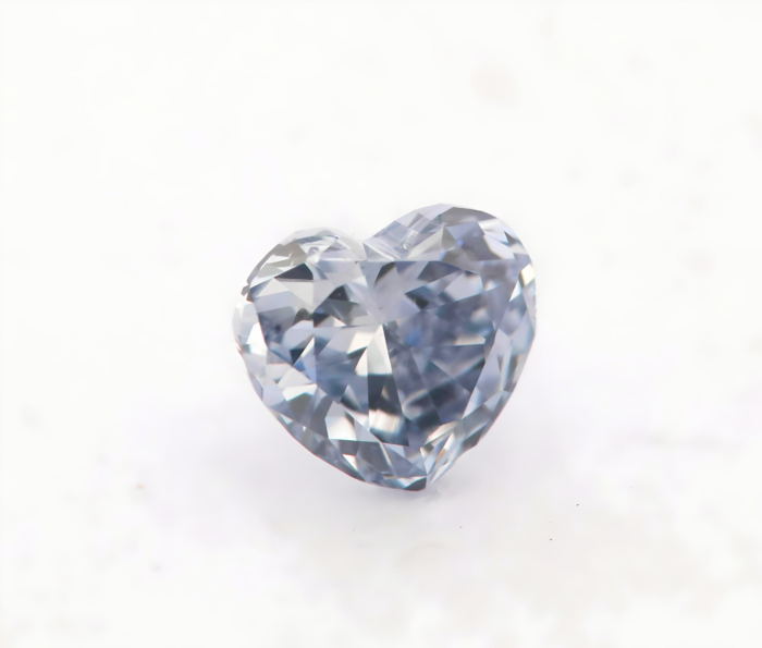 Blue Diamond - 0.10ct Natural Loose Fancy Light Gray Blue GIA Heart SI2 Deep - Image 5
