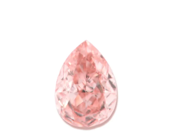 0.11ct fancy intense pink diamond pear