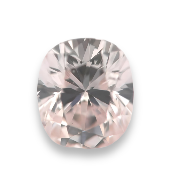 Fancy light pink diamond cushion