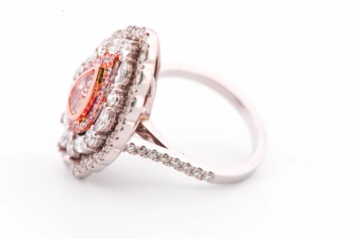 Fine 2.96ct Natural Fancy Light Pink Pear Diamond Engagement Ring 18K Gold GIA - Image 5