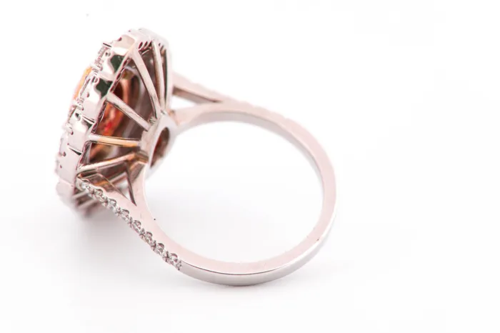 Fine 2.96ct Natural Fancy Light Pink Pear Diamond Engagement Ring 18K Gold GIA - Image 4