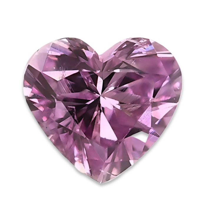 heart fancy intense purple pink diamond