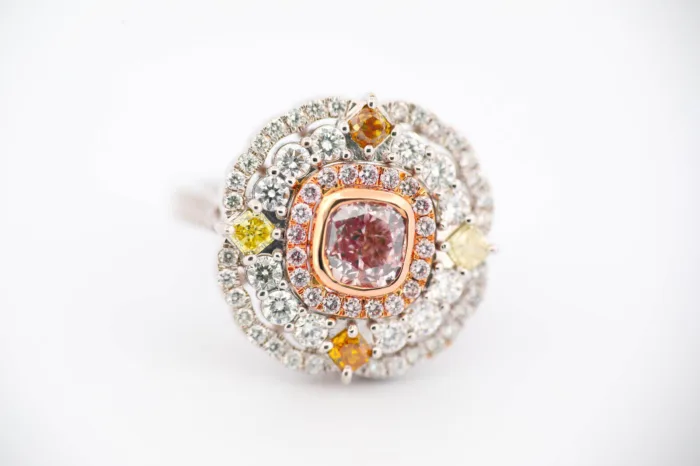 Fine 3.44ct Natural Fancy Pink Cushion Diamond Engagement Ring 18K Gold AIG SI2 - Image 8