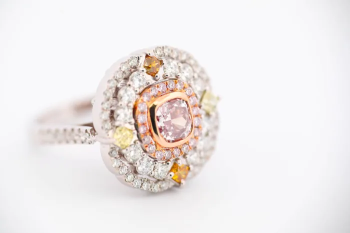 Fine 3.44ct Natural Fancy Pink Cushion Diamond Engagement Ring 18K Gold AIG SI2 - Image 4