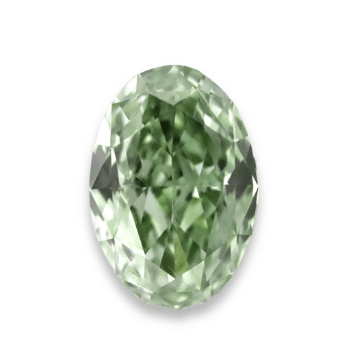 oval chamelon diamond gia green color