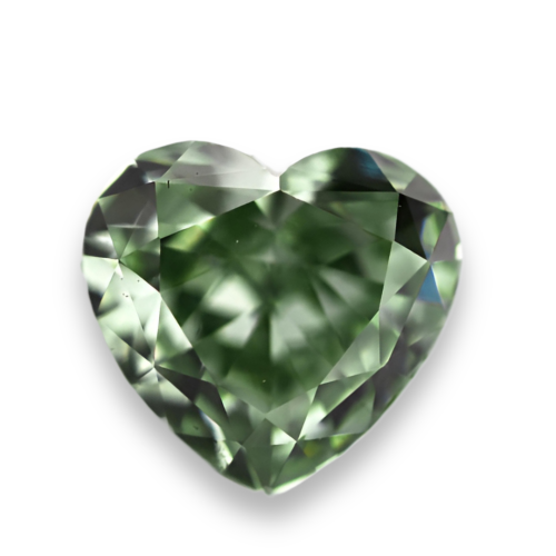 Natural Loose Chameleon GIA 0.37ct Fancy Grayish Yellowish Green Heart Diamond VVS2
