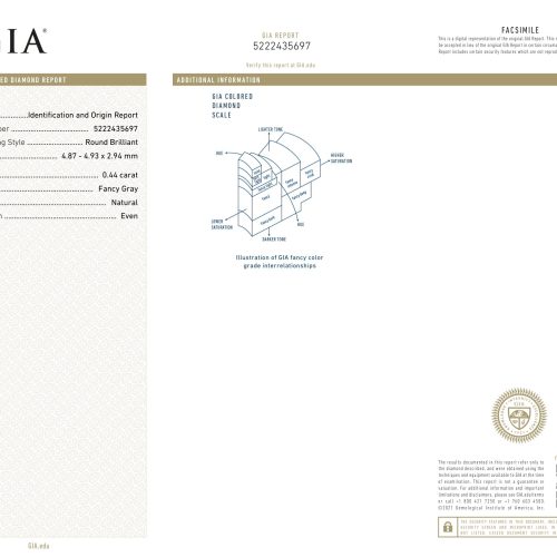 0.44 carat Carat Round Brilliant GIA Certified Diamond