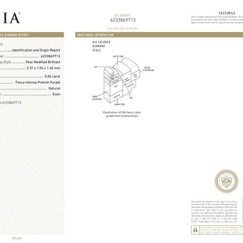 0.06 carat Carat Pear Modified Brilliant GIA Certified Diamond