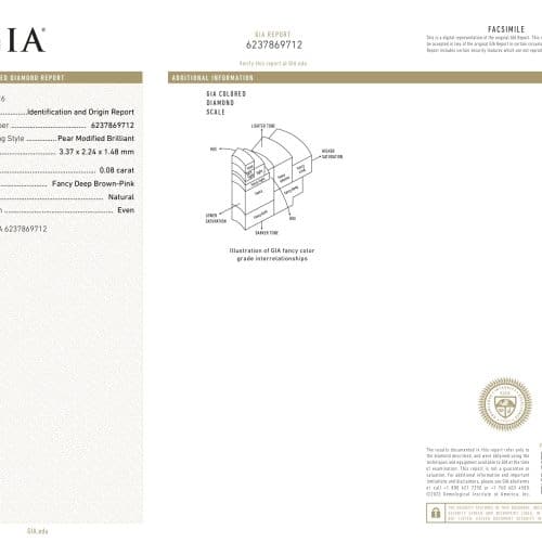 0.08 carat Carat Pear Modified Brilliant GIA Certified Diamond